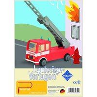 PEBARO 356S - Laubsägevorlage Feuerwehrauto, 1 Platte, Größe DIN A4 von Peter Bausch GmbH & Co. KG