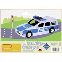 PEBARO 358S - Laubsägevorlage Polizeiauto, 1 Platte, Größe DIN A4 von Peter Bausch GmbH & Co. KG