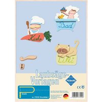 PEBARO 375/5S - Laubsägevorlage Türschilder I, 1 Platte, Größe DIN A4 von Peter Bausch GmbH & Co. KG