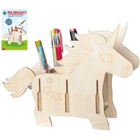 PEBARO 477/1 - Holzbausatz Stiftehalter Einhorn, Laser cut Bastelset von Peter Bausch GmbH & Co. KG