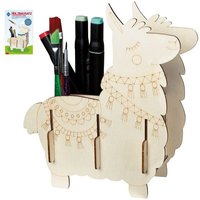PEBARO 477/2 - Holzbausatz Stiftehalter Lama, Laser cut von Peter Bausch GmbH & Co. KG