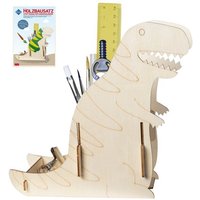 PEBARO 477/3 - Holzbausatz Stiftehalter Dinosaurier, Laser cut Bastelset von Peter Bausch GmbH & Co. KG