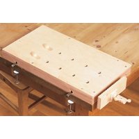 PEBARO 485 - Arbeitsplatte Vollholz Natur 58 x 31 cm mit Einspannhalterung von Peter Bausch GmbH & Co. KG