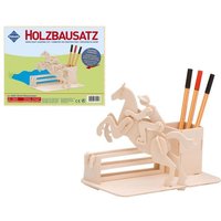 PEBARO 840/1 - Holzbausatz Stiftehalter Reiter, 25-teilig, Holzkonstruktion zum Zusammenstecken von Peter Bausch GmbH & Co. KG