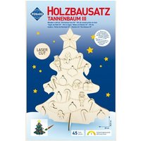 PEBARO 845/2L - Holzbausatz Tannenbaum III Lasercut, 45 Teile, Holzkonstruktion zum Zusammenstecken von Peter Bausch GmbH & Co. KG
