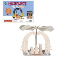 PEBARO 846 - Holzbausatz Weihnachtspyramide, 41 Teile, Holzkonstruktion zum Zusammenstecken von Peter Bausch GmbH & Co. KG