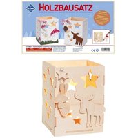 PEBARO 848/1 - Holzbausatz Laterne Elch/Pilz, 13 Teile, Holzkonstruktion zum Zusammenstecken von Peter Bausch GmbH & Co. KG