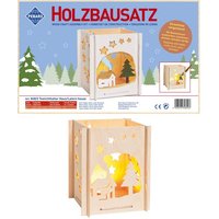 PEBARO 848/2 - Holzbausatz Laterne Haus, 5 Teile, Holzkonstruktion zum Zusammenstecken von Peter Bausch GmbH & Co. KG