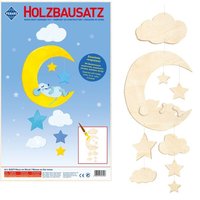 PEBARO 848/9 - Holzbausatz Mobile Maus im Mond, 15 Teile, Holzkonstruktion zum Zusammenstecken PEBARO 848/9 - Holzbausatz Mobile Maus im Mond, 15 Teile, Holzkonstruktion zum Zusammenstecken von Peter Bausch GmbH & Co. KG