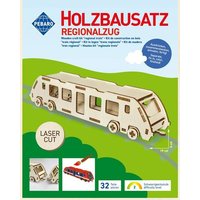 PEBARO 850/0L - Holzbausatz Regionalzug Lasercut, 32 Teile, Holzkonstruktion zum Zusammenstecken von Peter Bausch GmbH & Co. KG