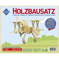 PEBARO 850/5 - Holzbausatz Doppeldecker, 18 Teile, Holzkonstruktion zum Zusammenstecken von Peter Bausch GmbH & Co. KG