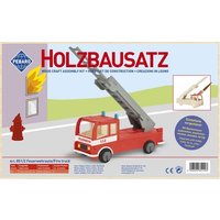 PEBARO 851/2 - Holzbausatz Feuerwehrauto, 23 Teile, Holzkonstruktion zum Zusammenstecken von Peter Bausch GmbH & Co. KG