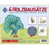PEBARO 852 - Holzbausatz Haustier-Set, Pfau, Fisch, Maus, Schwan, 4 Holzkonstruktionen zum Zusammenstecken PEBARO 852 - Holzbausatz Haustier-Set, Pfau, Fisch, Maus, Schwan, 4 Holzkonstruktionen zum Zusammenstecken von Peter Bausch GmbH & Co. KG