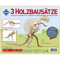 PEBARO 856 - Holzbausatz Dinosaurier-Set, Brontosaurus, Tyrannosaurus, Ouranosaurus, 3 Holzkontruktionen zum Zusammenstecken von Peter Bausch GmbH & Co. KG