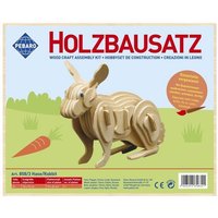 PEBARO 858/3 - Holzbausatz Hase, 43 Teile, Holzkonstruktion zum Zusammenstecken von Peter Bausch GmbH & Co. KG