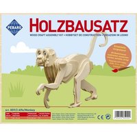 PEBARO 859/2 - Holzbausatz Affe, 32 Teile, Holzkonstruktion zum Zusammenstecken von Peter Bausch GmbH & Co. KG