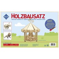 PEBARO 870 - Holzbausatz Zirkus-Set, Löwe, Karussell, Elefant, 3 Holzkonstruktionen zum Zusammenstecken von Peter Bausch GmbH & Co. KG