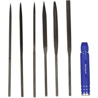 PEBARO M59 - Nagelfeilen-Set mit Alu-Handhalter, 7-teilig, Feilenset für weiche Materialien von Peter Bausch GmbH & Co. KG