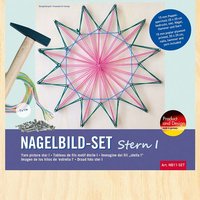 PEBARO NB11-SET - Nagelbild-Set Stern I, Fadenbild, 20x20cm, Bastelset von Peter Bausch GmbH & Co. KG