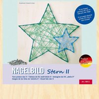 PEBARO NB12 - Nagelbild Stern II, Fadenbild, 20x20cm, Bastelset von Peter Bausch GmbH & Co. KG