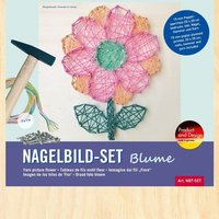 PEBARO NB7-SET - Nagelbild-Set Blume, Fadenbild, 20x20cm, Bastelset von Peter Bausch GmbH & Co. KG
