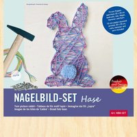 PEBARO NB8-SET - Nagelbild-Set Hase, Fadenbild, 20x20cm, Bastelset von Peter Bausch GmbH & Co. KG