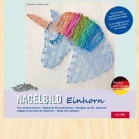 PEBARO NB9 - Nagelbild Einhorn, 20x20cm, Bastelset von Peter Bausch GmbH & Co. KG