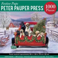 Festive Pups 1000-Piece Jigsaw Puzzle von Peter Pauper Press