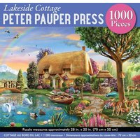 Lakeside Cottage 1000-Piece Jigsaw Puzzle (Gold Foil Highlights) von Peter Pauper Press
