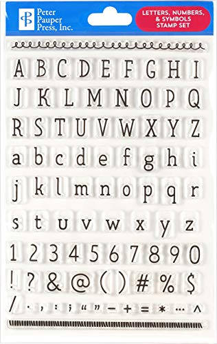 Letters, Numbers & Symbols Clear Stamp Set von Peter Pauper Press