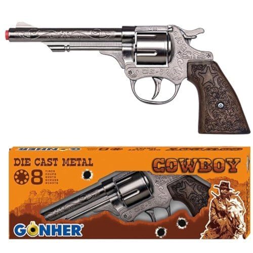 Gonher Diecast Metal 8 Ring Shot Cowboy Gun Boxed Gonher Diecast Metal 8 Ring Shot Cowboy Gun Boxed von Peterkin