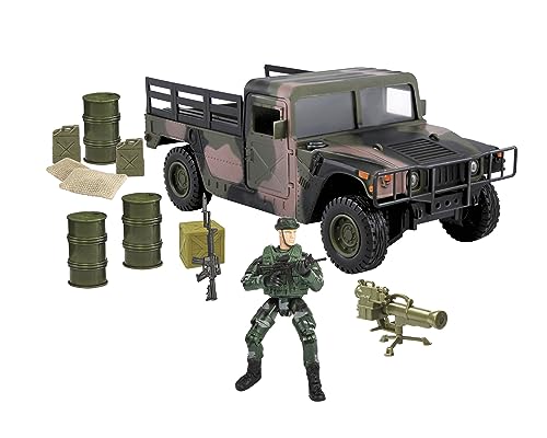 Peterkin World Peacekeepers from 26 cm Humvee Pick Up Truck mit Militärfiguren und Zubehör | Maßstab 1:18 | Actionfiguren und Zubehör | ab 3 Jahren von Peterkin