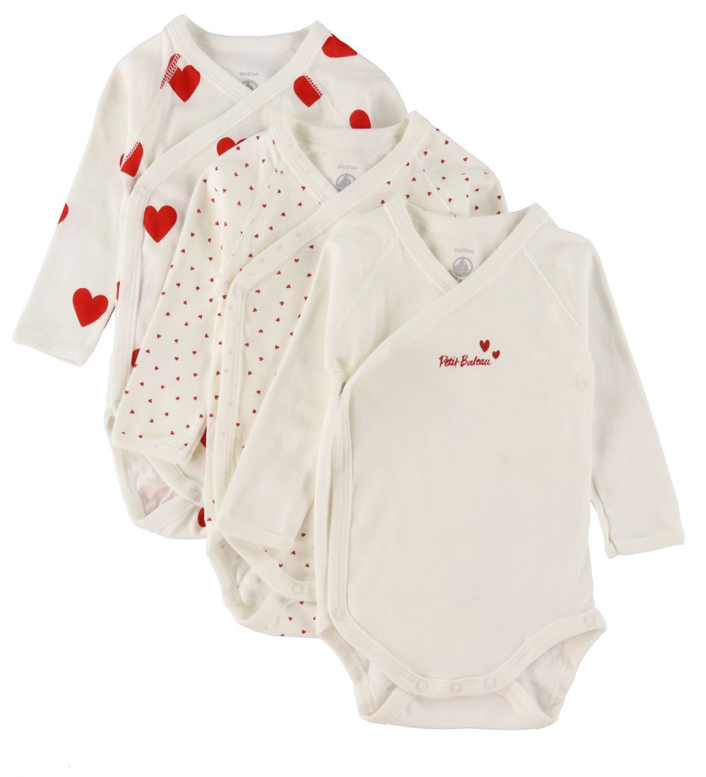 Petit Bateau Body l/ä - 3er-Pack - Weiß m. Herzen - Petit Bateau - 12 mt - Body L/Ä Petit Bateau Body l/ä - 3er-Pack - Weiß m. Herzen - Petit Bateau - 12 mt - Body L/Ä von Petit Bateau