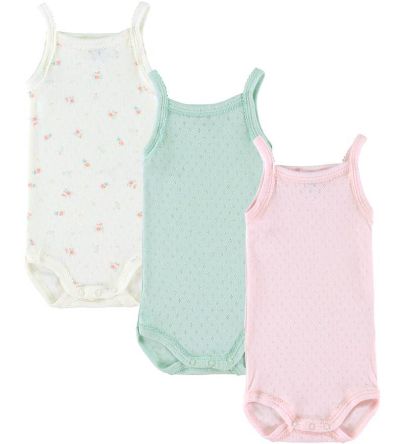 Petit Bateau Bodys ohne Ärmel - 3er-Pack - Rosa/Weiß/Grün m. Loc - Petit Bateau - 3 mt - Body ärmellos Petit Bateau Bodys ohne Ärmel - 3er-Pack - Rosa/Weiß/Grün m. Loc - Petit Bateau - 3 mt - Body ärmellos von Petit Bateau
