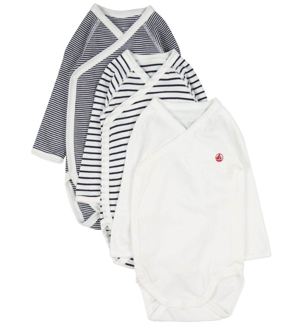 Petit Bateau Wickelbody l/ä - 3er-Pack - Blau/Weiß gestreift - Petit Bateau - 12 mt - Body L/Ä Petit Bateau Wickelbody l/ä - 3er-Pack - Blau/Weiß gestreift - Petit Bateau - 12 mt - Body L/Ä von Petit Bateau