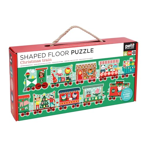 Christmas Train Shaped Floor Puzzle Christmas Train Shaped Floor Puzzle von Petit Collage