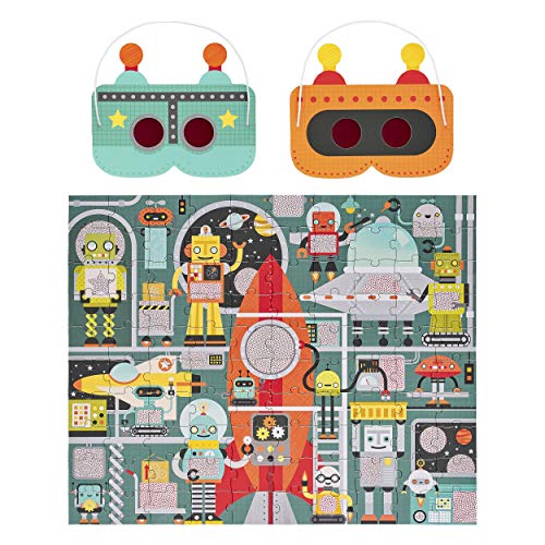 Petit Collage PTC332 Robot Factory Decoder Puzzle, Multi von Petit Collage