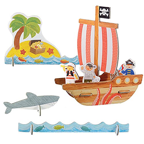 Petit Collage po-Color Piraten in Farbe Piraten in Pop-Out Spielzeug von Petit Collage