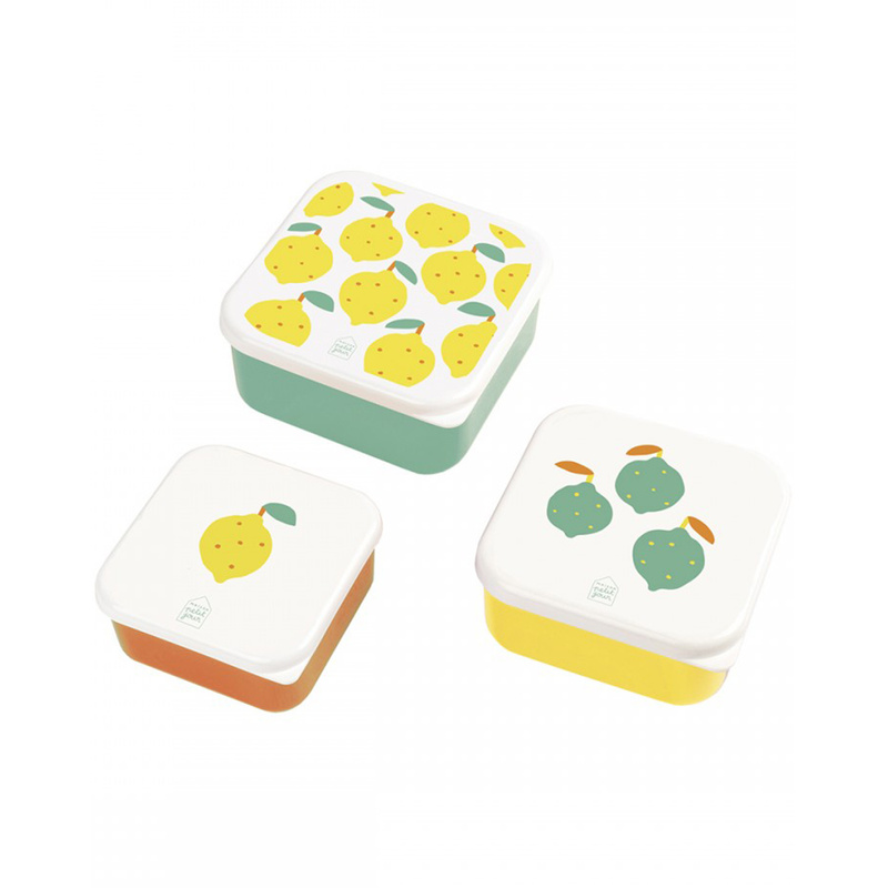 Lunchbox-Set LES CITRONS 3-teilig in bunt von Petit Jour
