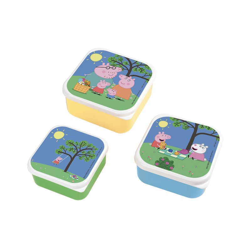 Lunchbox-Set PEPPA PIG 3-teilig in bunt von Petit Jour