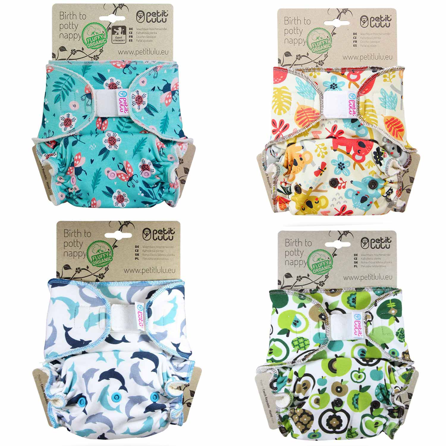 Petit Lulu Fluffy Organic XL Höschenwindel-Sparpaket (Klett) - von Petit Lulu