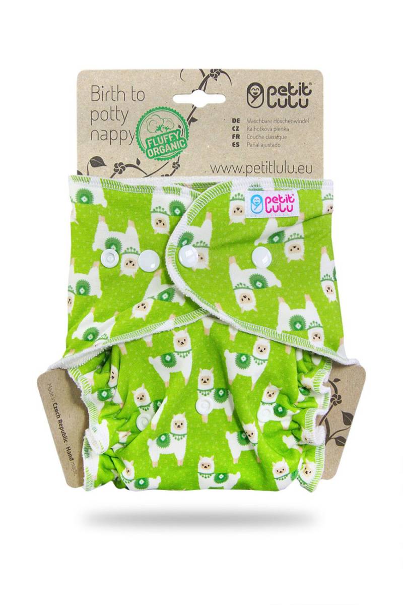 Petit Lulu Höschenwindel Fluffy Organic XL (Druck) - Alpacas von Petit Lulu
