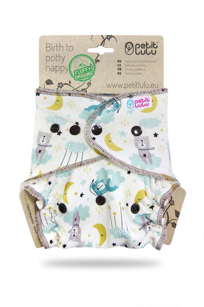 Petit Lulu Höschenwindel Fluffy Organic XL (Druck) - Good Night von Petit Lulu