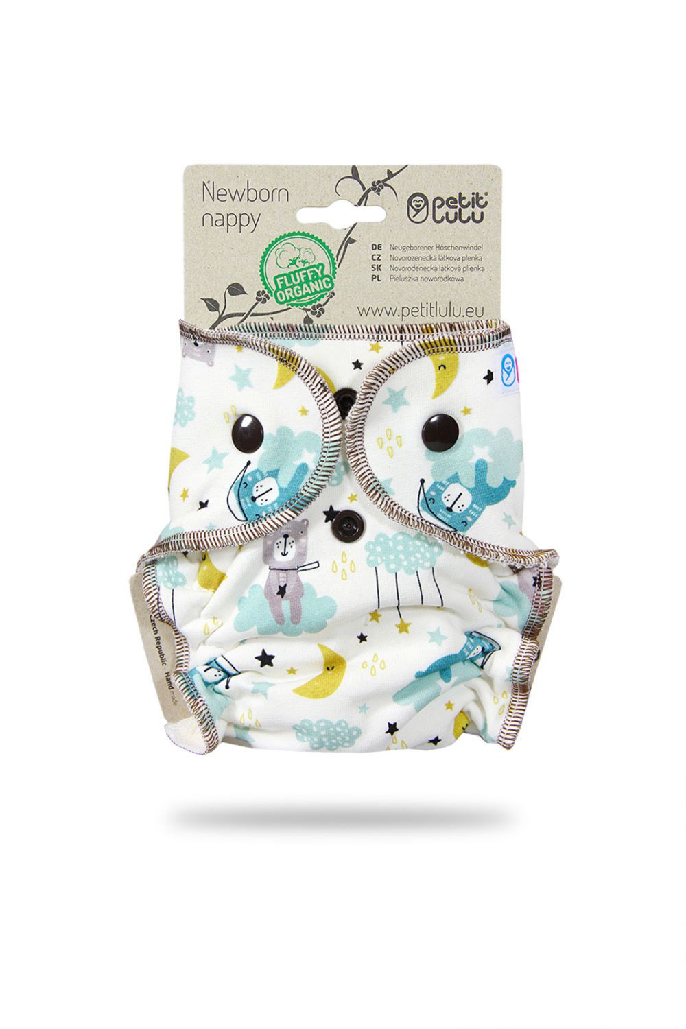 Petit Lulu Höschenwindel Fluffy Organic für Neugeborene - Good Night Petit Lulu Höschenwindel Fluffy Organic für Neugeborene - Good Night von Petit Lulu