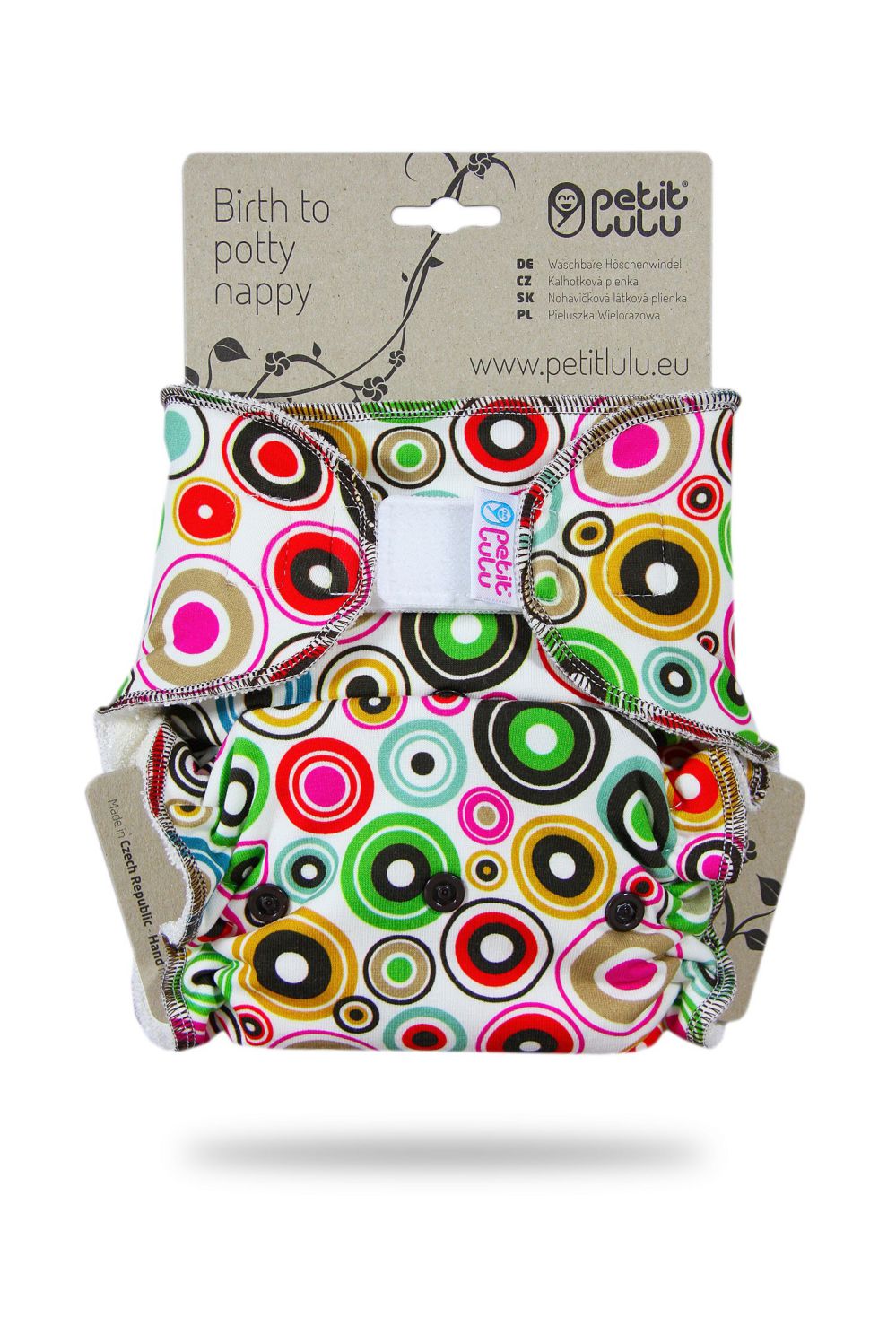 Petit Lulu Höschenwindel Klassik One Size (Klett) - Circles von Petit Lulu