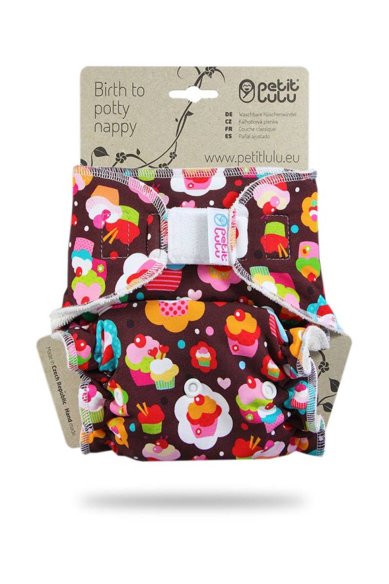 Petit Lulu Höschenwindel Klassik One Size (Klett) - Cupcakes von Petit Lulu