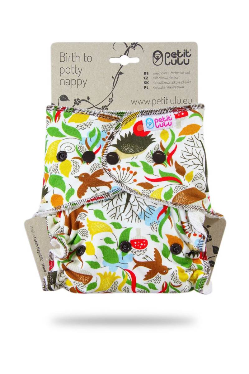 Petit Lulu Höschenwindel Klassik XL (Druck) - Autumn Hedgies von Petit Lulu