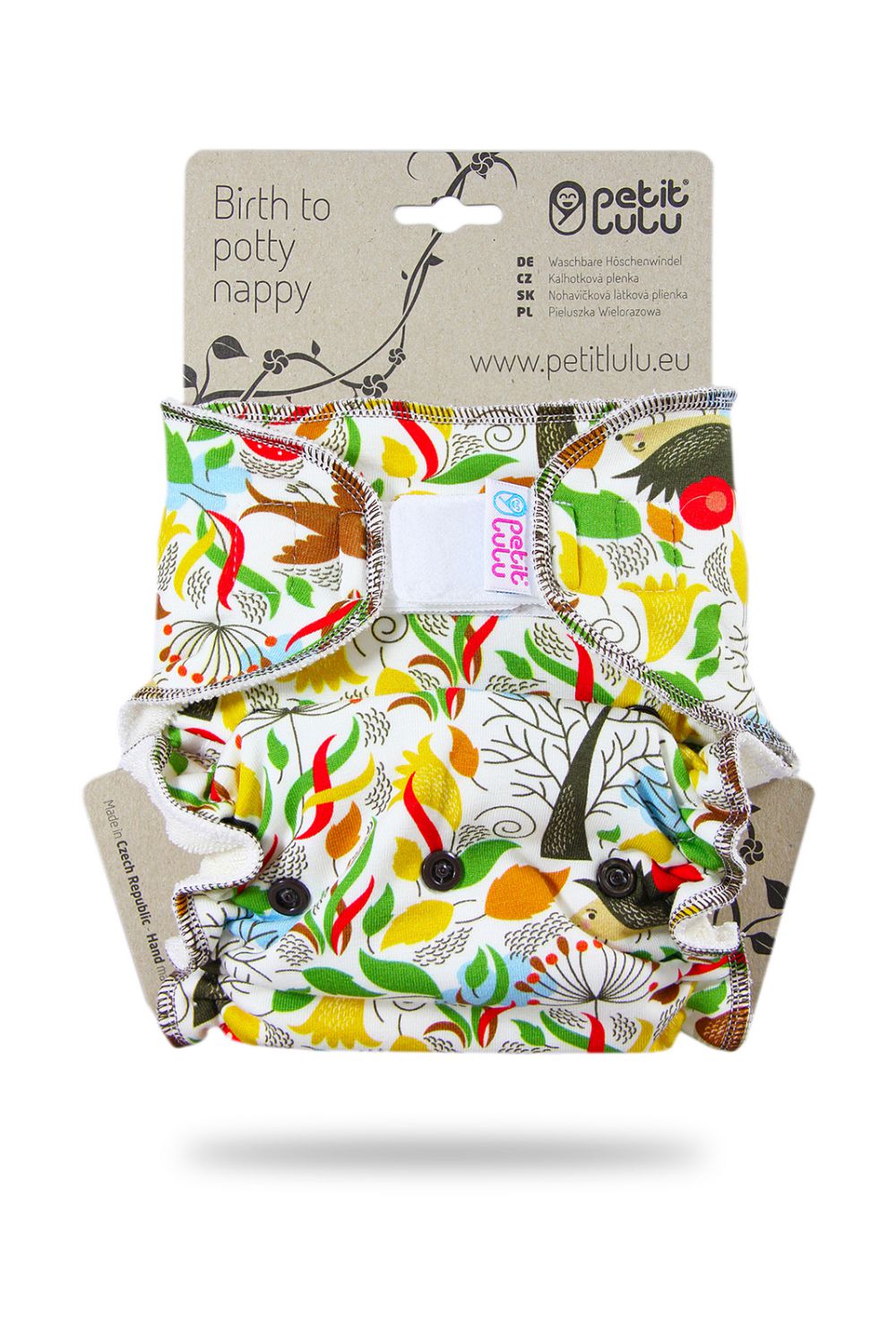Petit Lulu Höschenwindel Klassik XL (Klett) - Autumn Hedgies von Petit Lulu