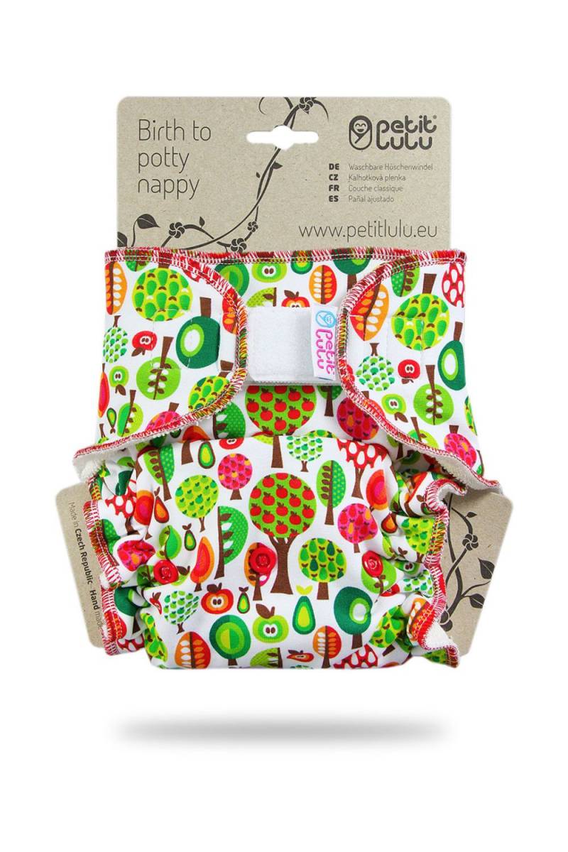 Petit Lulu Höschenwindel Klassik XL (Klett) - Fruit Trees von Petit Lulu