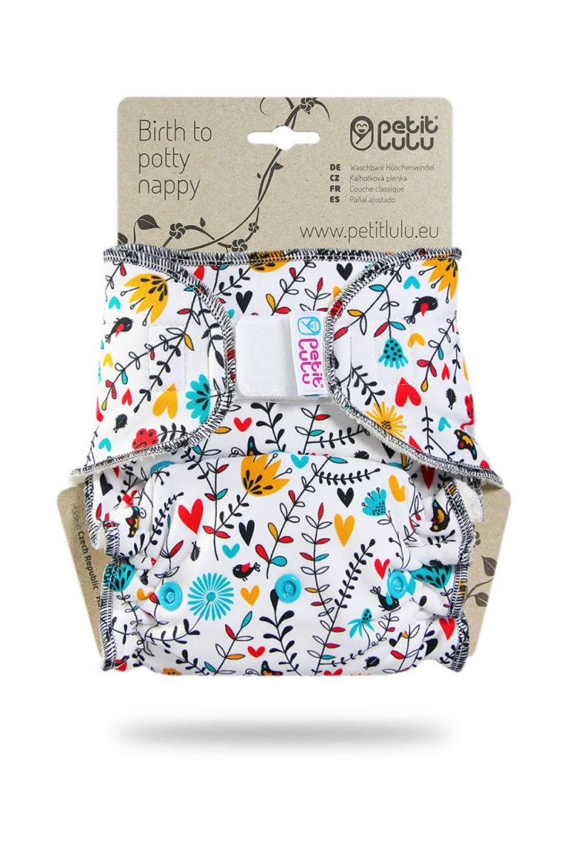 Petit Lulu Höschenwindel Klassik XL (Klett) - Wildflowers von Petit Lulu